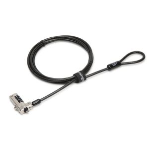 Kensington Cable de Seguridad estandar con clave para ordenadores portátiles delgados N17 | Wedge Slots (Dell) | Cables de Seguridad Notebook Laptop