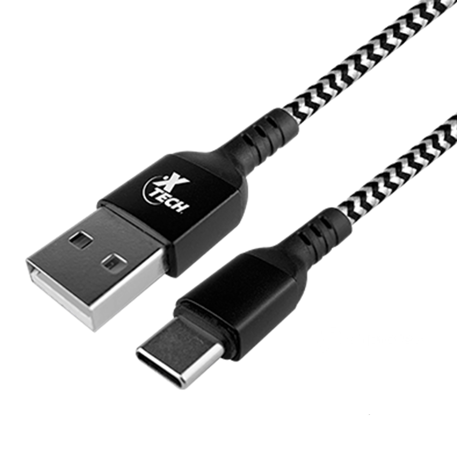 Cable Xtech XTC-511 USB-C a USB-A (1.8 Metros, Negro/Blanco) | Computación 🖥️