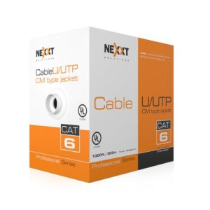 Cable U/UTP Nexxt Solutions Calibre 24AWG, Cat6, 305 m RJ-45, Gris, 4 Pares | Cat6a (500MHz)