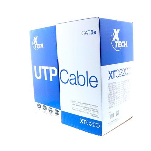 Cable XTech RJ-45 (305 Metros, UTP, Cat5e, Gris) | Cat5e (100MHz)