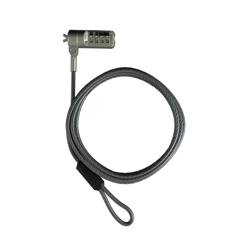 Klip Xtreme Bolt WC Cable Candado con Clave de Seguridad | 10000 Combinaciones, Gris | Cables de Seguridad Notebook Laptop