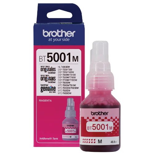 Brother BT5001M Original | Botella de tinta | Magenta(Magenta, 5000 páginas) | Tintas Brother Originales