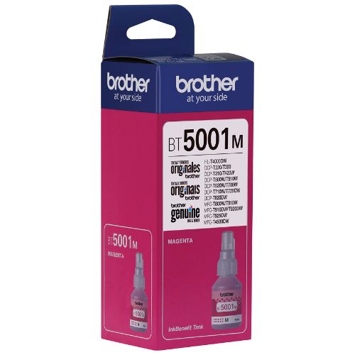 Brother BT5001M Original | Botella de tinta | Magenta(Magenta, 5000 páginas) | Tintas Brother Originales