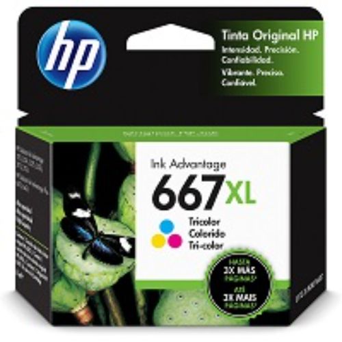 HP 667XL Original | Cartucho de Tinta | Ink Advantage | Tricolor | Tintas HP Originales