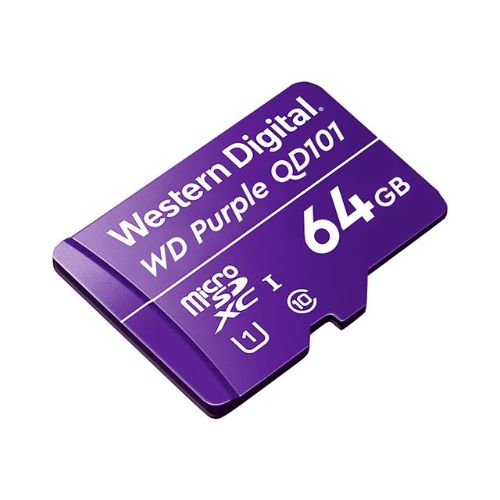 MicroSD Western Digital WD Purple SC QD101, 64GB, Clase 10, MicroSDHC | Tarjetas MicroSD