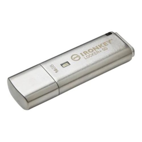 Pendrive Kingston IronKey Locker+ 50, Almacenamiento 16GB, USB 3.2 Gen 1 | Pendrives