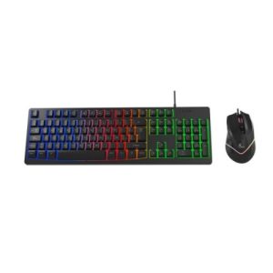 Kit Mouse y Teclado mas MousePad XTech Hasha, Wired, LED Multicolor, Teclado Full Size Español | Kit Mouse+Teclado