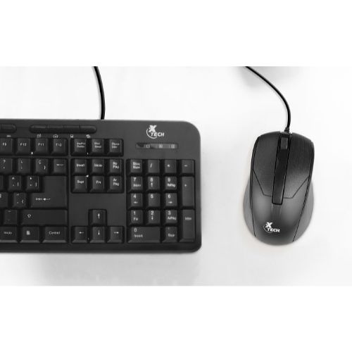 Kit Xtech XTK-301S Teclado y Mouse, Wired, Spanish Keys, USB, Negro | Computación 🖥️