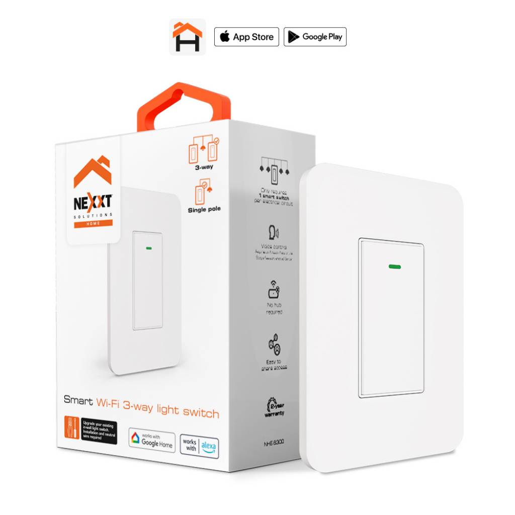 Nexxt 3 vías Enchufe Interruptor Smart Light Switch | 3 way | Casa Smart - Domótica 🛜