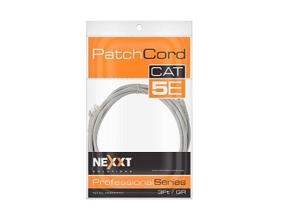 Cable Patch Nexxt de Interconexión RJ-45 UTP, Cat5E, 90 cm, Gris | Cat5e (100MHz)